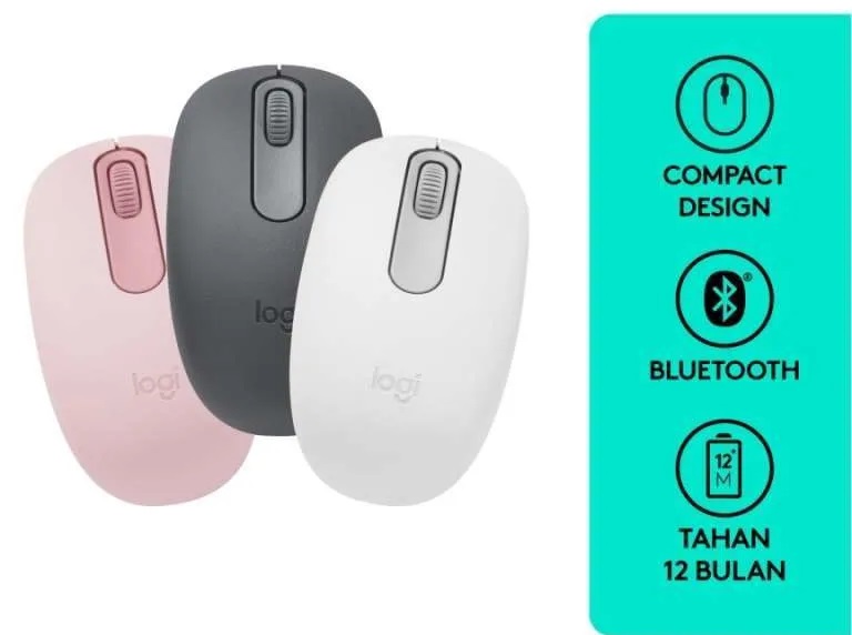 MOUSE USB WIRELESS BLUETOOTH M196 ROSA LOGITECH 910-007458 - MOUSE10014